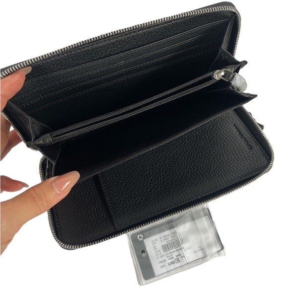 NWT Armani Zip-around Wallet Black - Picture 4 of 6
